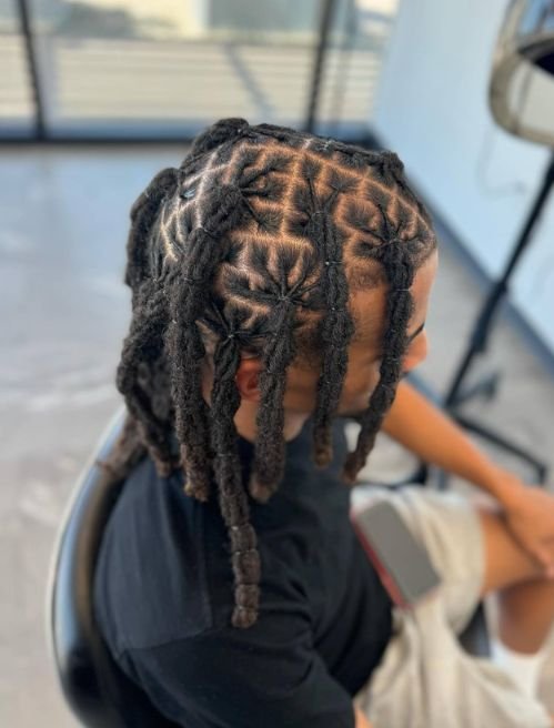 black man short dreads braided styles