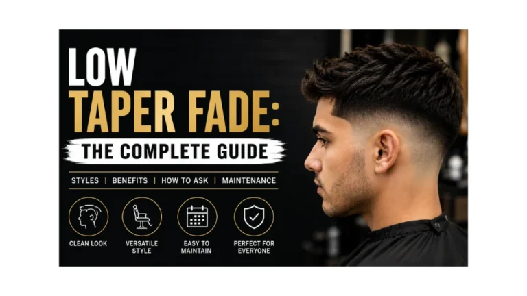 Low taper fade haircut side profile with textured top – complete guide for men's low taper fade styles